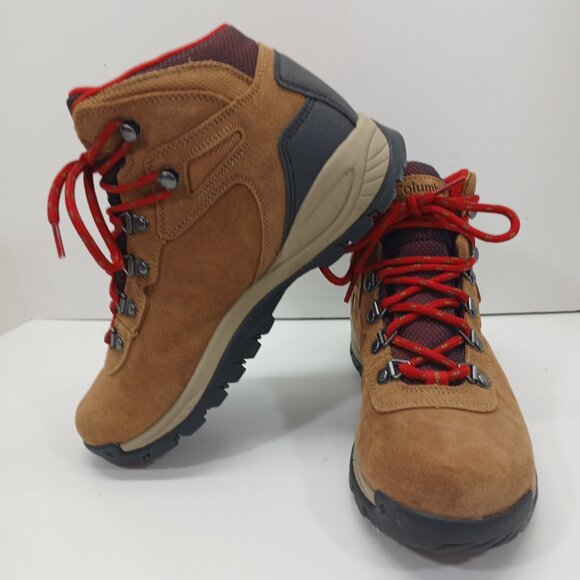 Columbia Women Newton Ridge Plus WP Amped Hiking Boot Elk/Red BL4552-286 - Picture 4 of 14